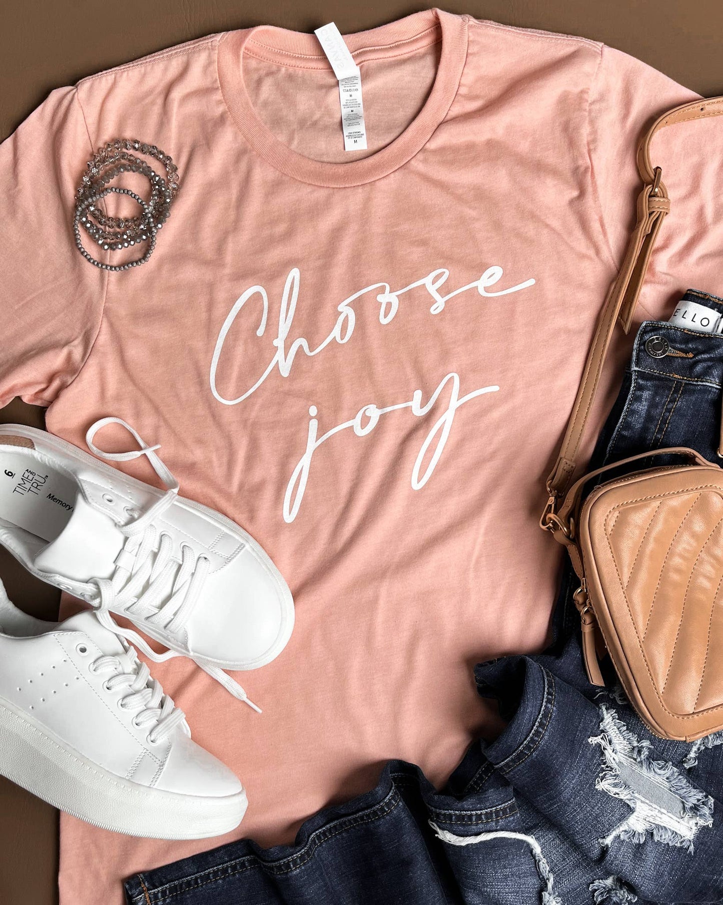 Choose Joy Peach Graphic Tee