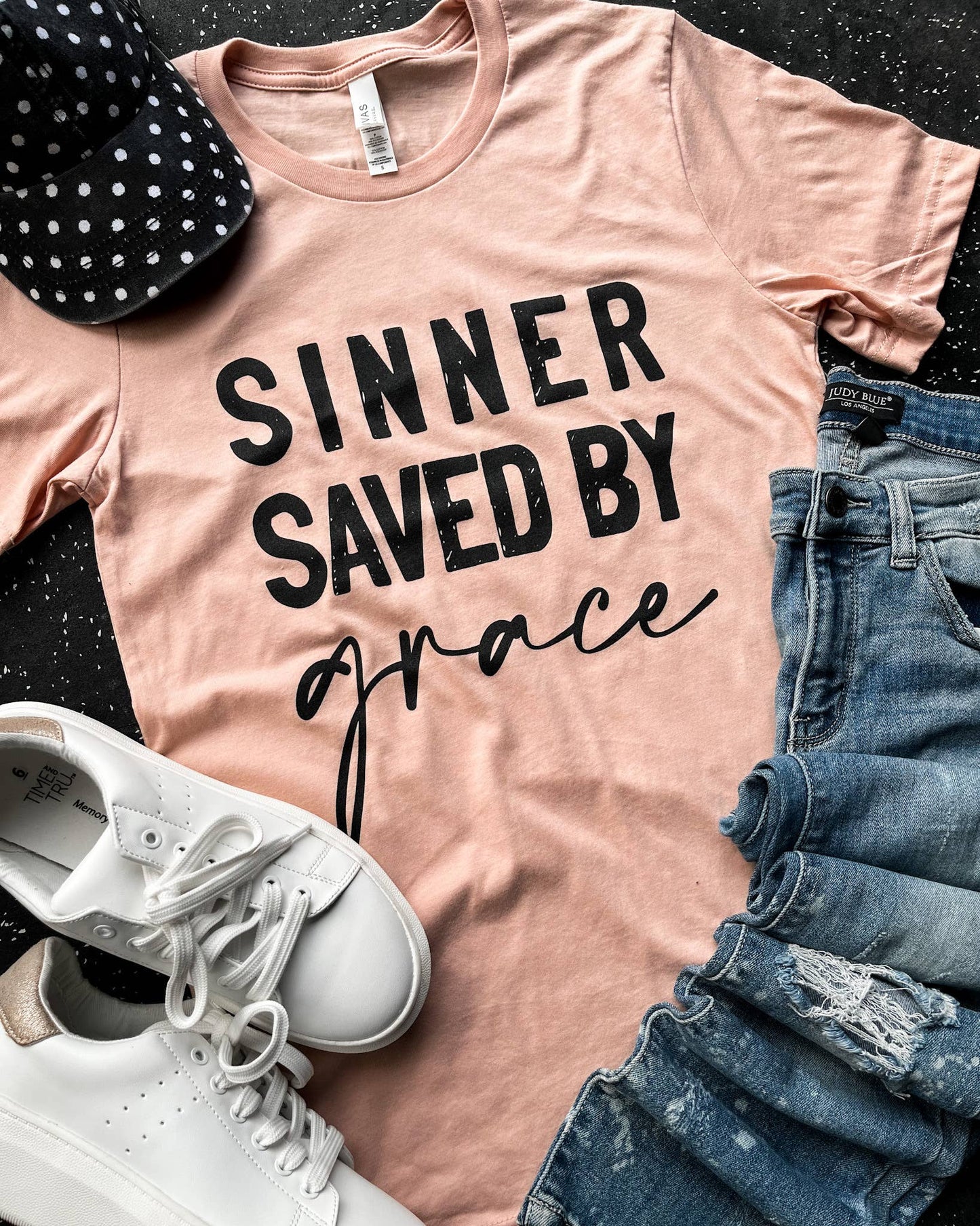 Sinner Saved By Grace Graphic Tee