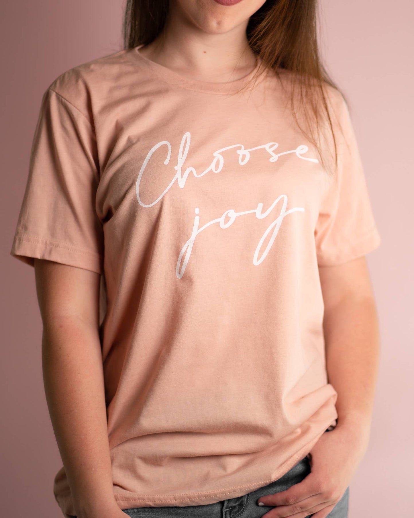 Choose Joy Peach Graphic Tee