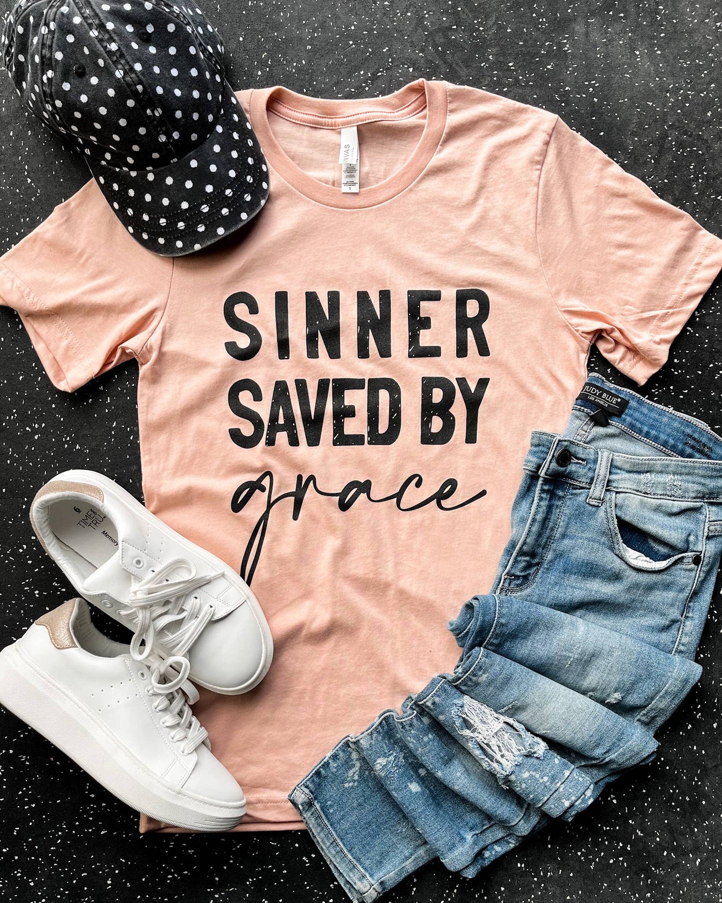 Sinner Saved By Grace Graphic Tee