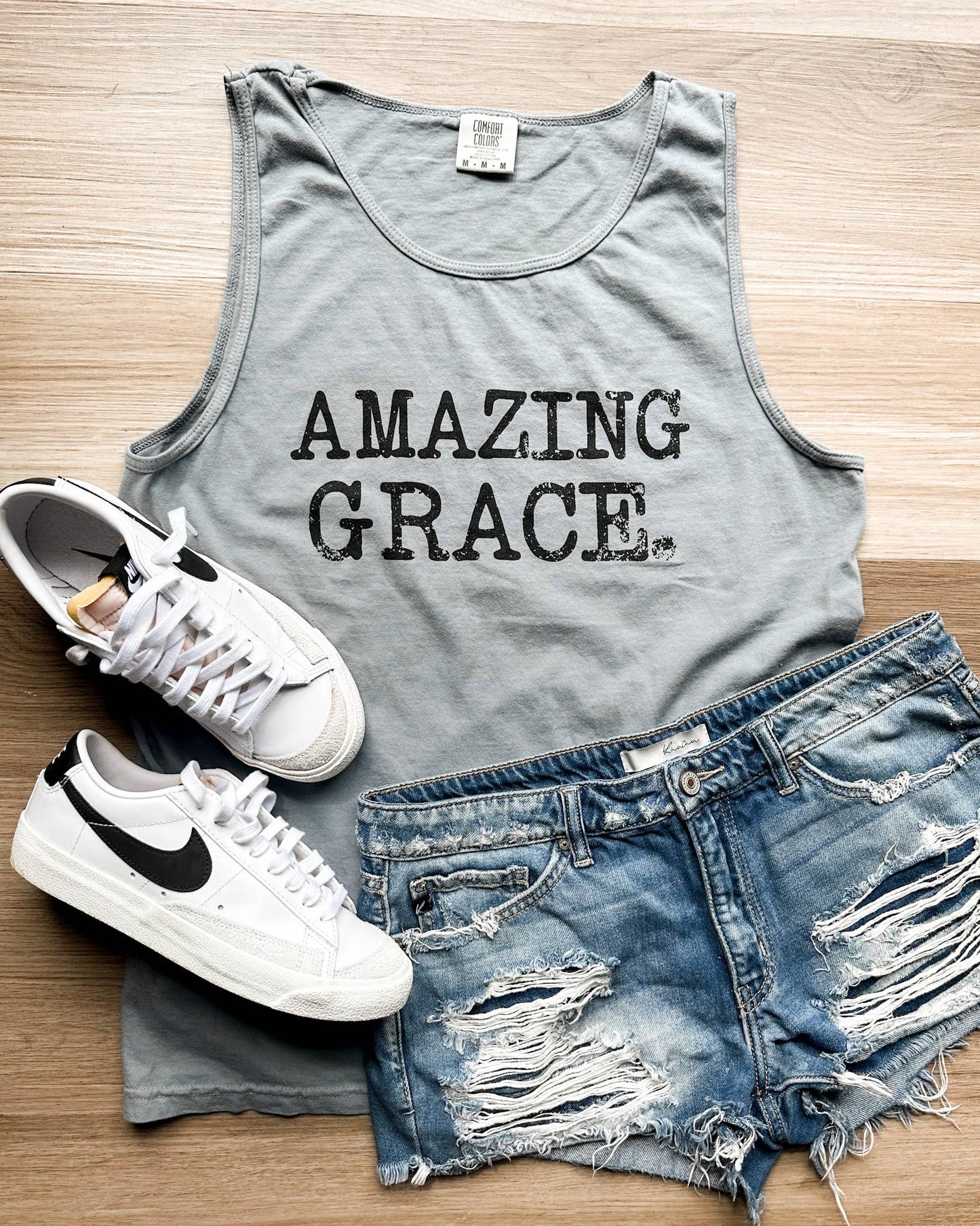 Amazing Grace Comfort Colors Graphic Tank Top