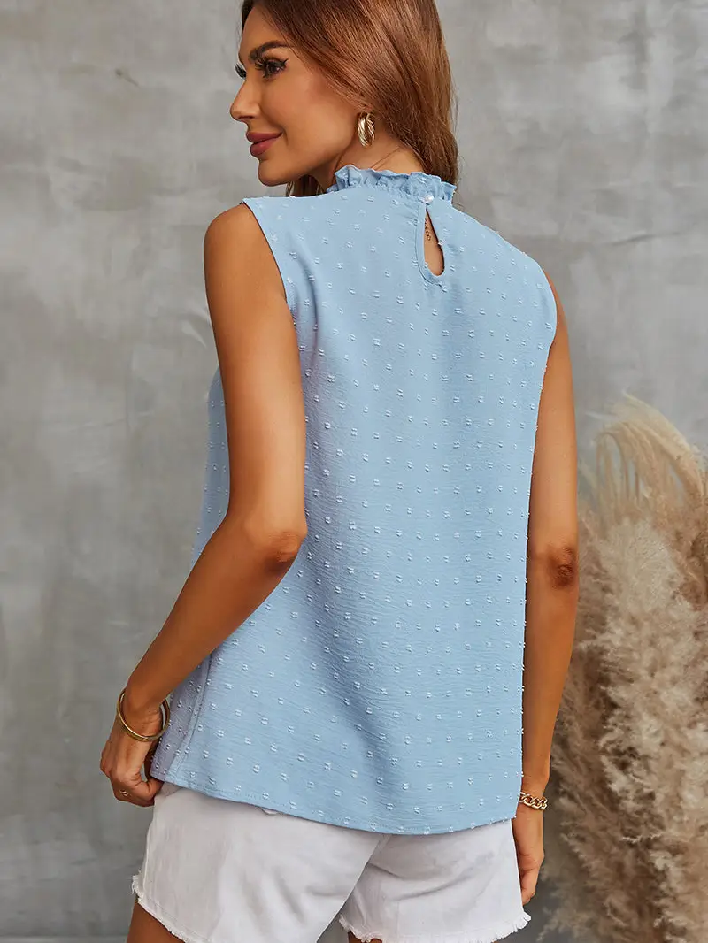 Sleeveless Solid Loose Fit Top