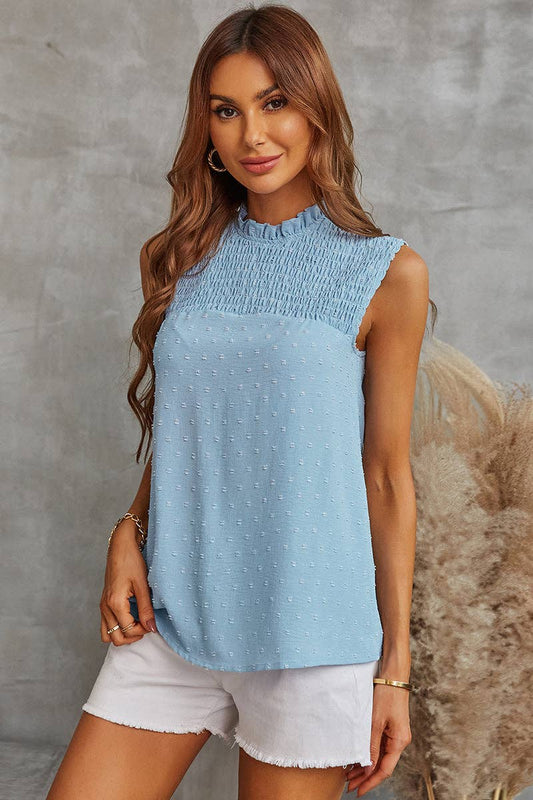 Sleeveless Solid Loose Fit Top
