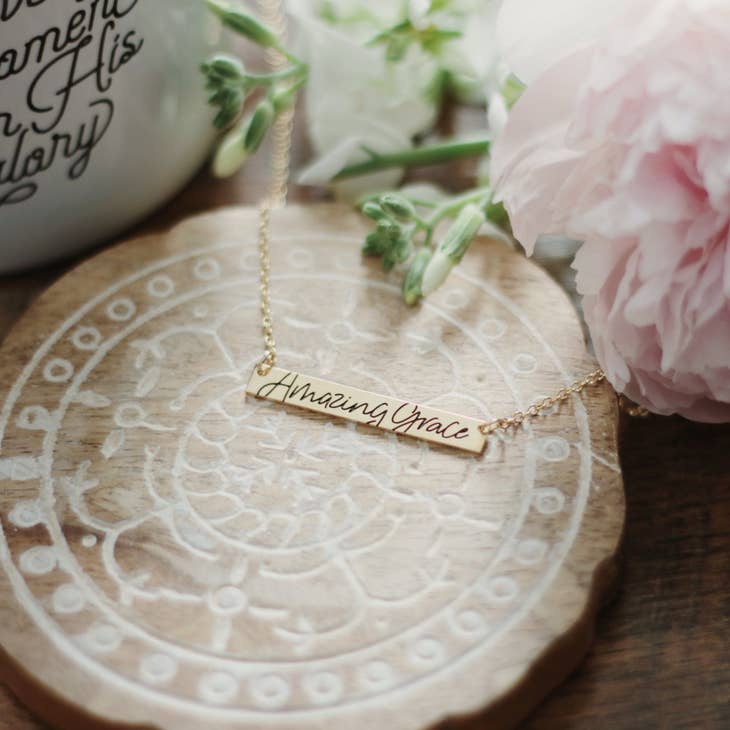 Amazing Grace Bar Necklace